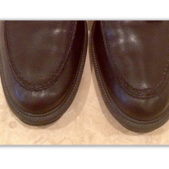 SALVATORE FERRAGAMO Black Leather Loafer Silver Equestrian Horse Bit Detail NICE - Picture 4 of 6